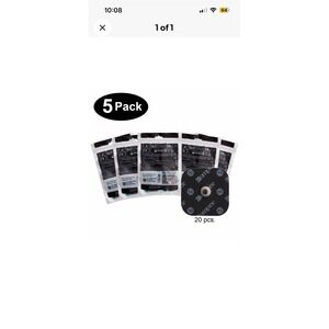 5 Packs of 4 (20) Compe Performance Self Adhesive Electrodes Snap Connector 2x2